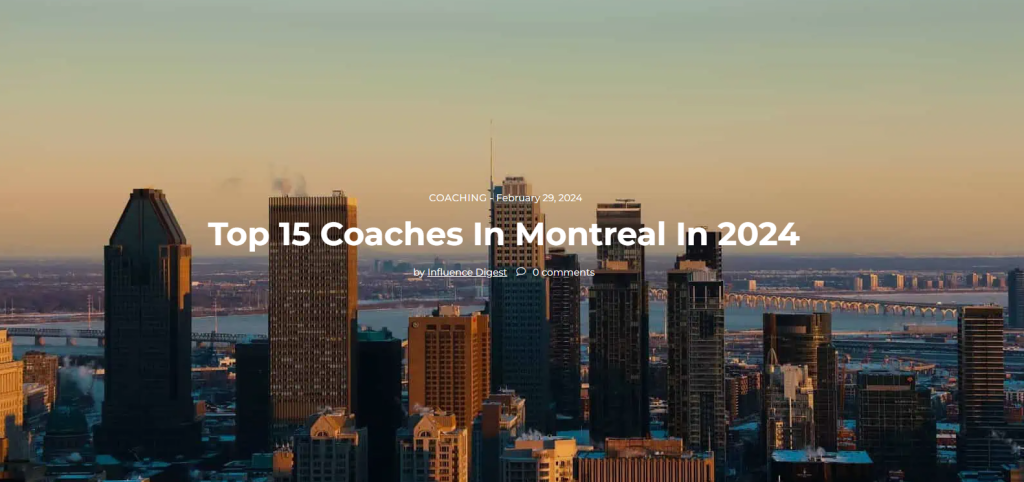 top coach marketing à montréal - nommée parmi les top 15 des coachs marketing de montréal